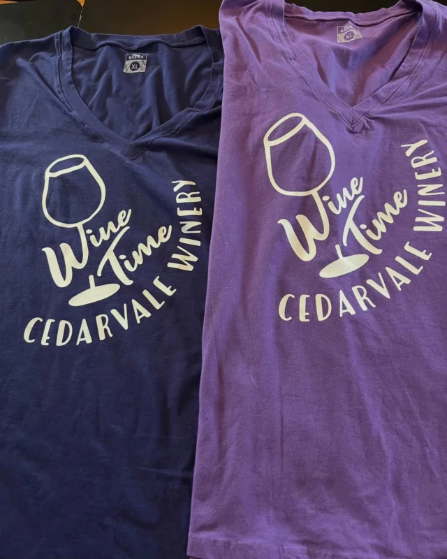 New Shirts!!
#cedarvalewinery 
#logantwpnj 
#exit14off295repaupo