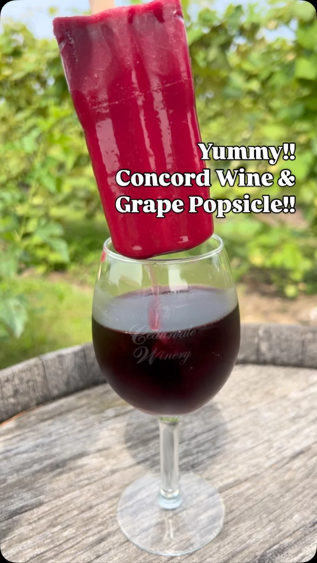 This weekend we will have Two options of……
Strawberry Wine 🍷 & Strawberry 🍓 Popsicle 

Or

Concord Wine 🍷 & Grape 🍇 Popsicle 

#fathersdayweekend❤️ 
#yesoryes 
#justatasteaway 
#logantownshipnj 
#cedarvalewinery 
#winelover 
#njwinery 
#winenot #refreshyourself 
#staycool😎