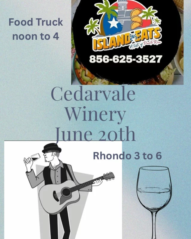 Saturday afternoon at Cedarvale Winery!

#pourmewine #winewinewine #njwinery #rhondo #islandeats